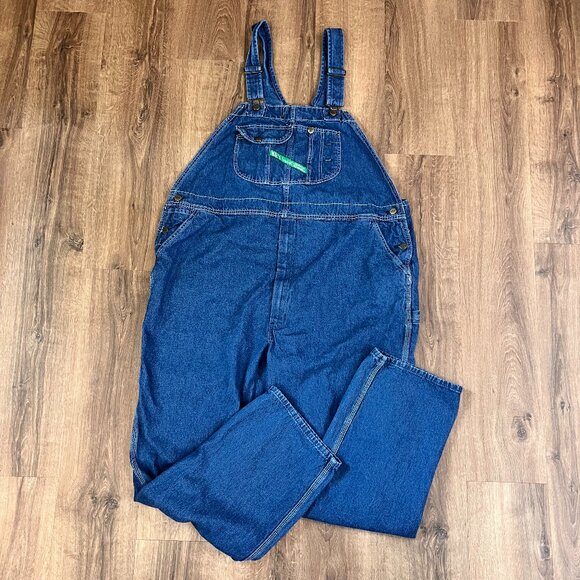 Key Apparel Denim Bib Overalls Sz 48x32